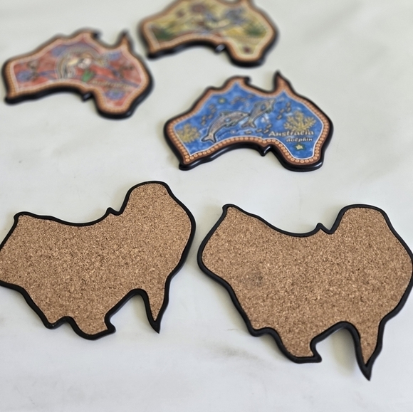 Ascool Australia Kangaroo 6 Souvenir Coasters New in Box Animal Print - Picture 10 of 12